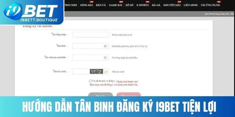 Hướng dẫn đăng ký i9BET